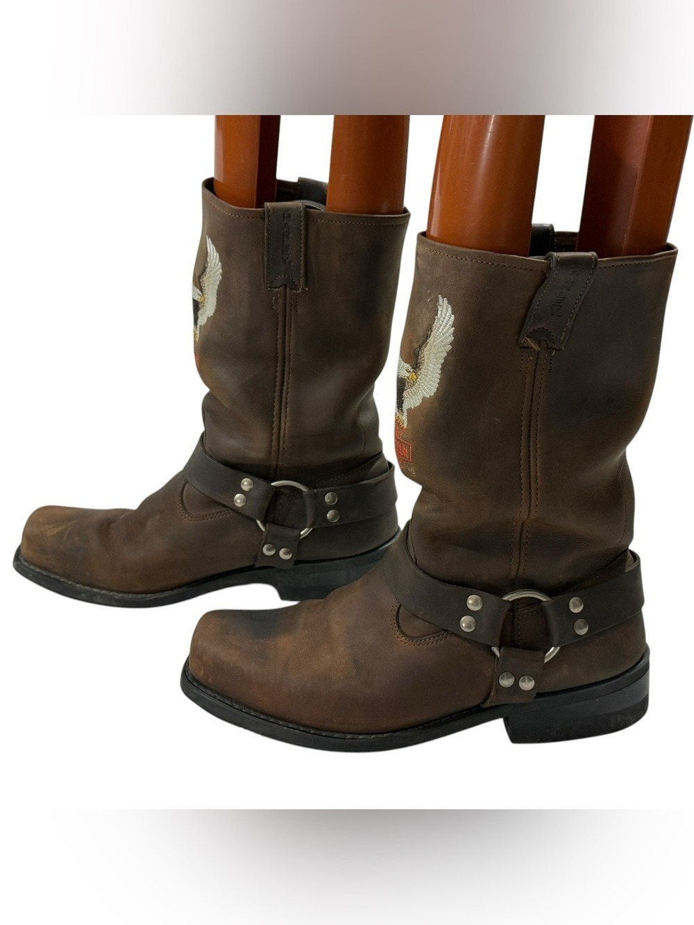 Harley-Davidson Darren Riding Boots Men’s 11M Brown Leather Screaming Eagle